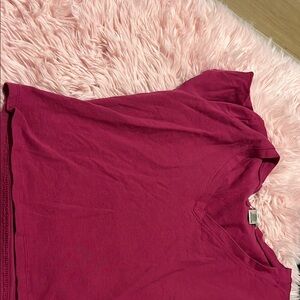 Vibrant Pink V-Neck T-Shirt